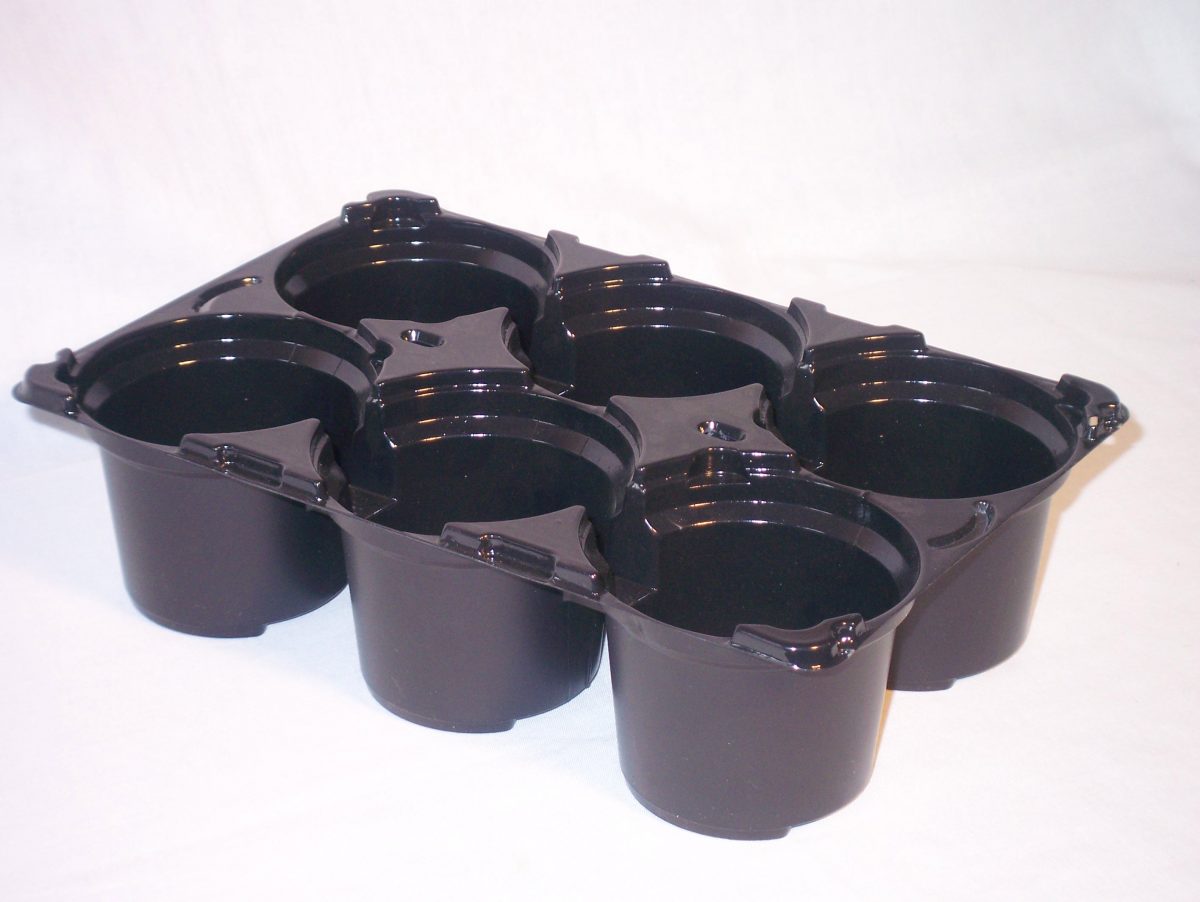 Round Pot Carry trays 6 x 13cm (1ltr) x 90 H. Smith Plastics Ltd
