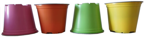 Coloured Round Pots 1.1 Litre